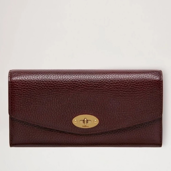 Mulberry 'Darley' Wallet in Oxblood Classic Grain Leather MSRP $545 - BNIB